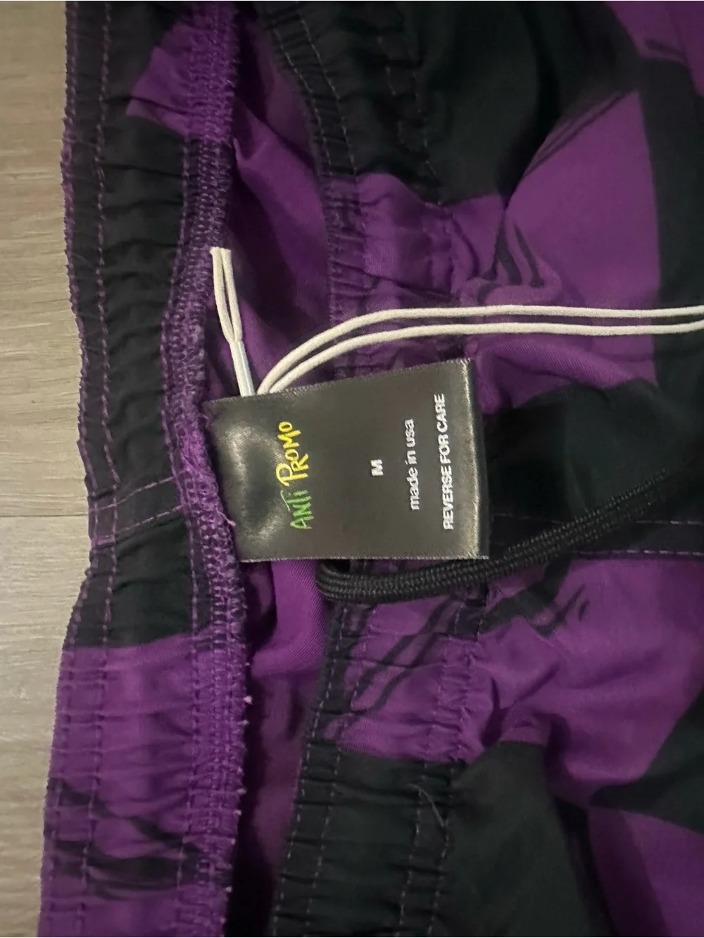 Unbranded Men’s Purple & Black Check Swim Shorts